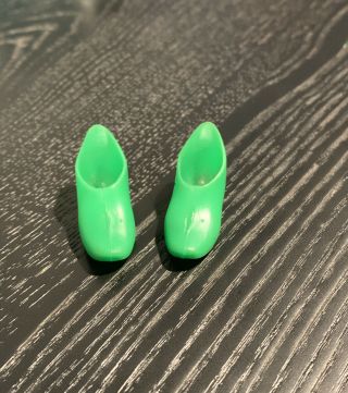 Vintage 1972 Mego Robin Green Shoes For 8 " Robin - Pair
