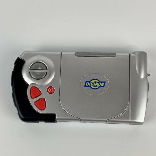 Digimon Digivice D - Terminal Silver Bandai 2000 Handheld Database Batteries Incl.