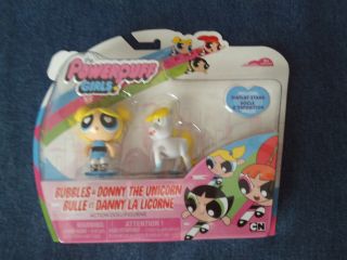 The Powerpuff Girls Bubbles & Donny The Unicorn Figure Pack