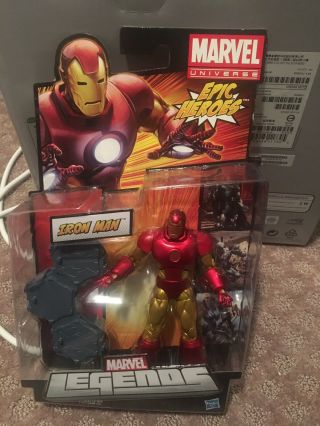 Hasbro Return Of Marvel Legends Epic Heroes Iron Man On Card Tony Stark