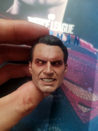 Hot Toys Mms465 Ht 1/6 Superman 3.  0 Angry Head Sculpt Figure Justice League