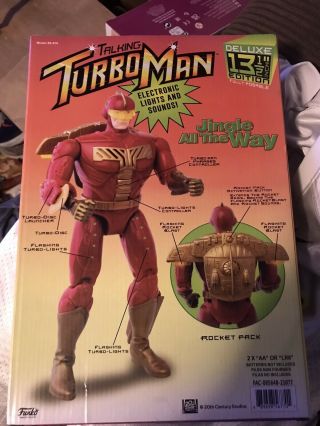 Funko 13 1/2in Talking Turbo Man Action Figure From Jingle All The Way.