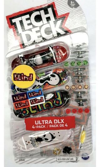Tech Deck Ultra Dlx 4 - Pack Blind Skulls Skateboards Skate Fingerboards Boards