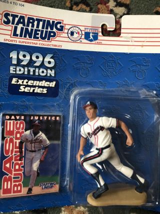 Starting Lineup Extended Series 1996 Mlb Atlanta Braves David Justice Figurine