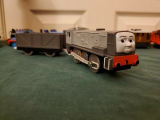 Tomy Thomas & Friends Dennis The Lazy Diesel With Gray Truck Guc