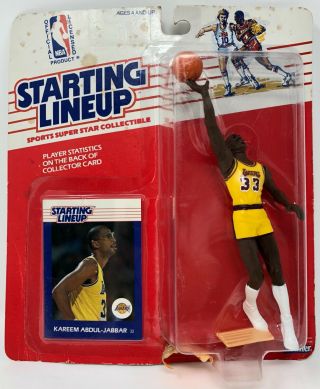 1988 Kenner Starting Lineup Nba Kareem Abdul Jabbar Los Angeles Lakers Moc