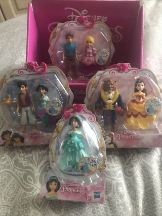 Disney Princess Royal Clip Small Doll - Belle Rapunzel Bundle -