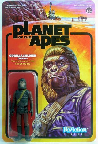 Gorilla Soldier Hunter Planet Of The Apes 7 Reaction Action Figure