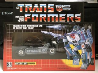 Transformers G1 Autobot Black & Clear Mirage Misb Very Rare
