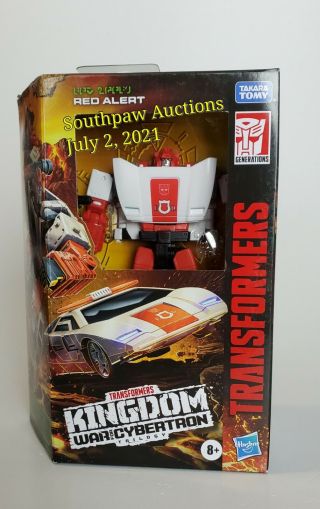 Transformers Kingdom Red Alert.  Deluxe Class.  In Hand Ready To Ship