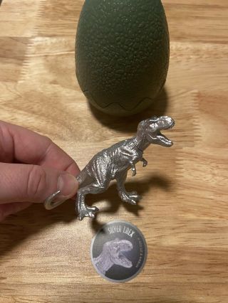 Jurassic World Captivz - Dinosaur Egg - Silver T.  Rex - Ultra Rare