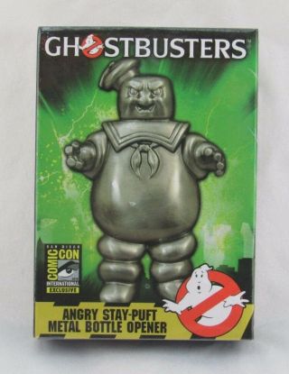 Ghostbusters Angry Stay Puft Metal Bottle Opener,  Sdcc Exclusive