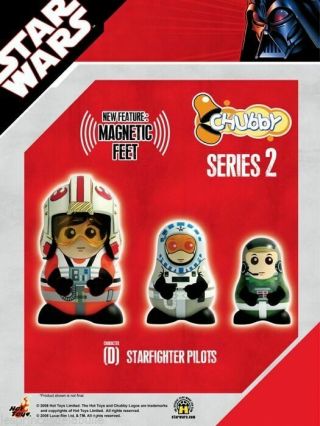 Hot - Toys Star Wars Chubby 3 - pack Figure Series 2 - Figurine Starfighter Pilots 2