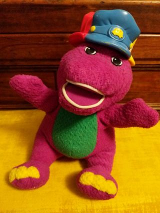 Barney The Dinosaur Silly Hats Barney 10 " Electronic Plush Toy By Fisher Price