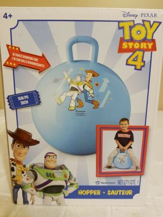Toy Story 4 Kids Hopper Ball With Handle Blue Buzz And Woody Disney Pixar