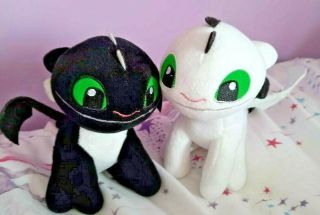 How To Train Your Dragon Teddy Bundle - Toothless,  Light Fury