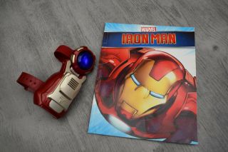 Marvel Iron Man Wrist Armour Light Up Blaster With Sound,  Book Fancy Dress