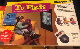 Microsoft Actimates Tv Pack Interactive Barney Arthur Dw Vhs Tape 1998