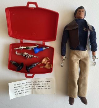 Vintage 1976 Ideal Toys Jj Armes Action Figure & Accessories -