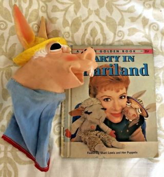 Vtg 1960 Tarcher Productions Shari Lewis Lamb Chops Hand Puppet & Golden Book