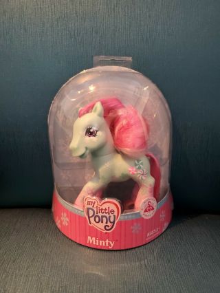 Rare My Little Pony G3 " Minty Vii " Dress Up Winter Snowflakes By Hasbro 2008