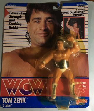 Tom Zenk “z - Man” Wcw Wwe Wwf 1990 Galoob Wrestling Figure Rare Wrestling