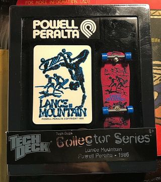 Tech Deck Collector Series Lance Mountain Powell Peralta 1986 Skateboard Patch