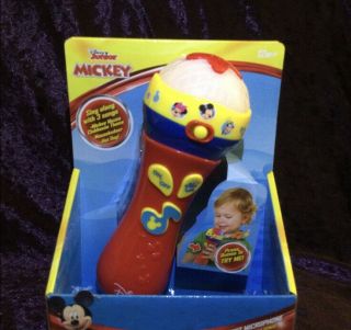 Disney Mickey Mouse My First Microphone Music Toy Lights Up Plays Hot Dog Song