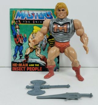Battle Armor He - Man (complete) W/mini Comic 1984 Motu Masters Of The Universe