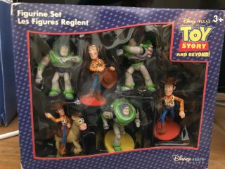 Toy Story And Beyond Figurine Set Disney Pixar Store Woody Buzz Bullseye 6