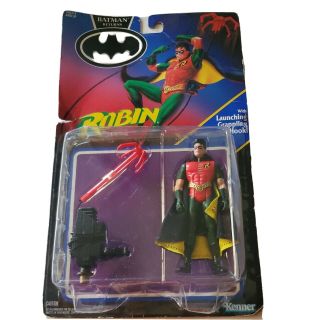 Vintage 1991 Kenner Batman Returns Robin With Launching Hook Moc