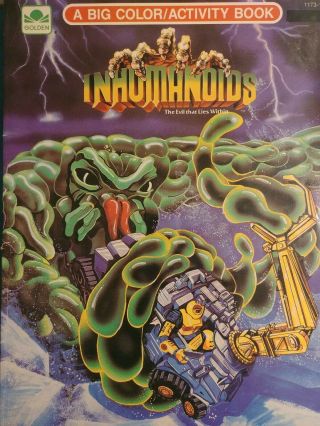 1986 Golden Inhumanoids Big Color/activity Book Coloring Tendril Metlar