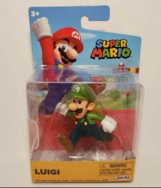 Jakks Pacific Nintendo Mario Bros 2.  5 Inch Action Figure - Running Luigi