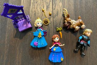Disney Princess Little Kingdom Snap In Elsa Throne,  Anna,  Sven & Kristoff Frozen