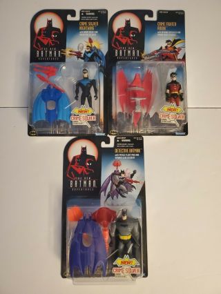 Kenner 1997 Vintage Detective Batman Robin Nightwing Batman Adventures
