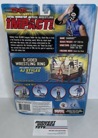 TNA Impact Sharkboy Wrestling Figure 2005 Marvel Toys On Card MOC NIB MIB 2