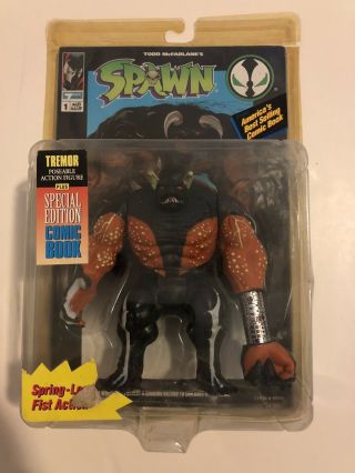 Spawn Tremor Special Edition With Comic Book Mcfarlane Toys 1994.