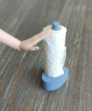 Realistic Paper Towel Holder For 1:6 Scale Doll Furniture For Barbie