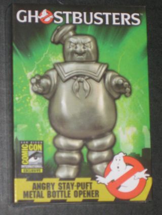 Sdcc 2015 Ghostbusters Angry Stay Puft Marshmallow Man Bottle Opener Diamond