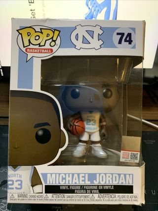 Funko Pop Michael Jordan University North Carolina Away 74 Box Damage