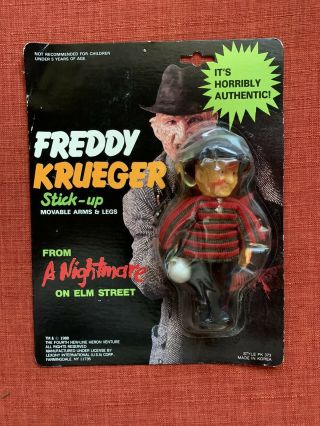 Freddy Krueger A Nightmare On Elm Street Stick - Up Window Decoration Vintage 1988