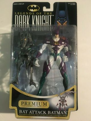 Nib 1997 Legends Of The Dark Knight Bat Attack Batman Action Figure Premium