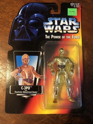 Kenner Star Wars 1995 Power Of The Force C - 3po Action Figure Red Card