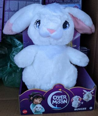 Over The Moon Bungee Bunny Plush Doll 12” Lights Up Netflix Rabbit White