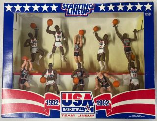 1992 Team Usa Basketball Starting Lineup Dream Team Michael Jordan Magic Johnson