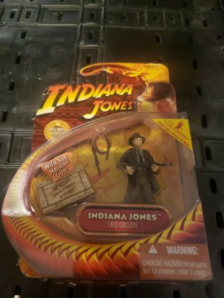 Indiana Jones Last Crusade 3 3/4 " Figure W/ Sub - Machine Gun Cib Read Hasbro