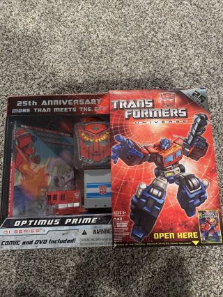 Hasbro Transformers Universe: 25th Anniversary Optimus Prime W/comic,  Dvd Misb