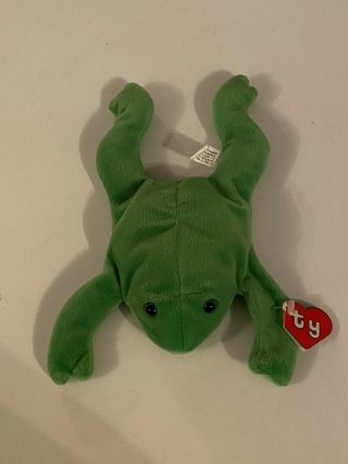 Ty Beanie Baby Legs The Frog 2nd Generation Hang 1st Tush Mwmt More