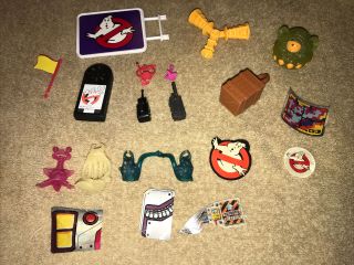 Vintage 1980’s The Real Ghostbusters Parts And Accessories Ghosts Weapons Signs