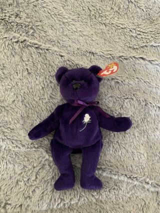 Ty Princess Diana Beanie Baby - Rare 1st Edition 1997 With Errors